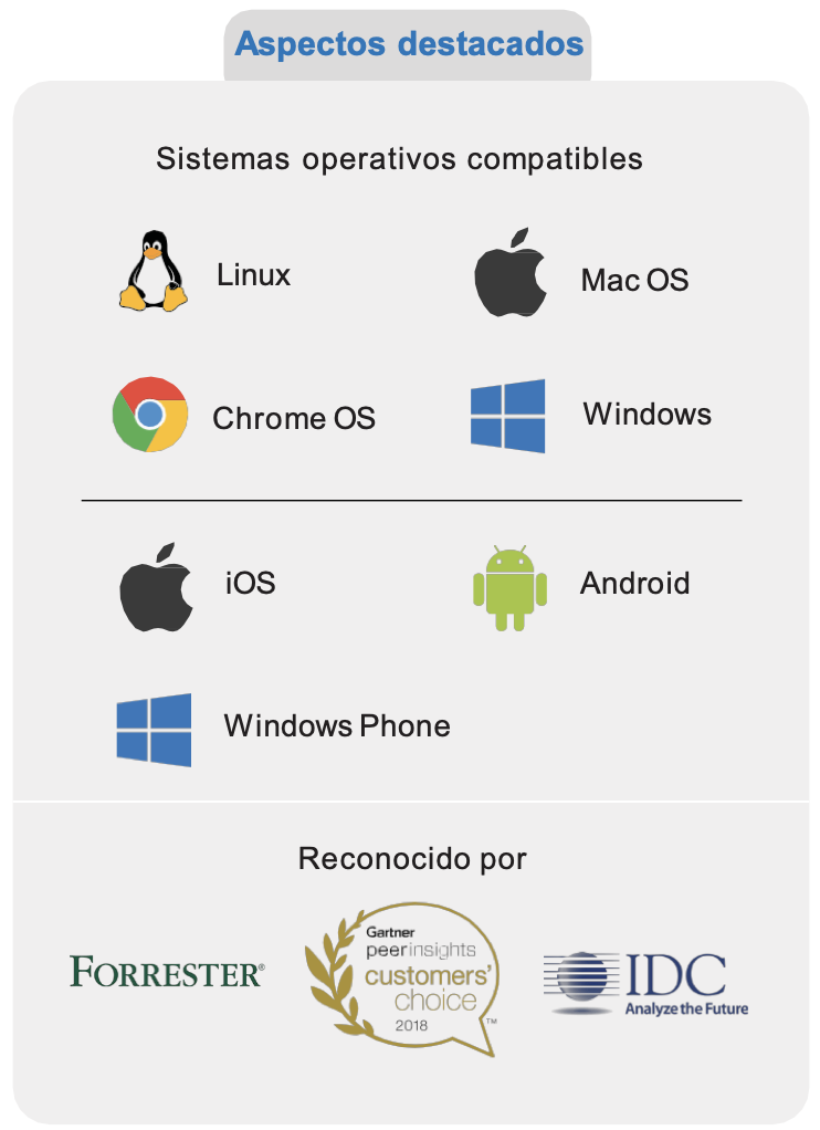 desktop central sistemas operativos soportados