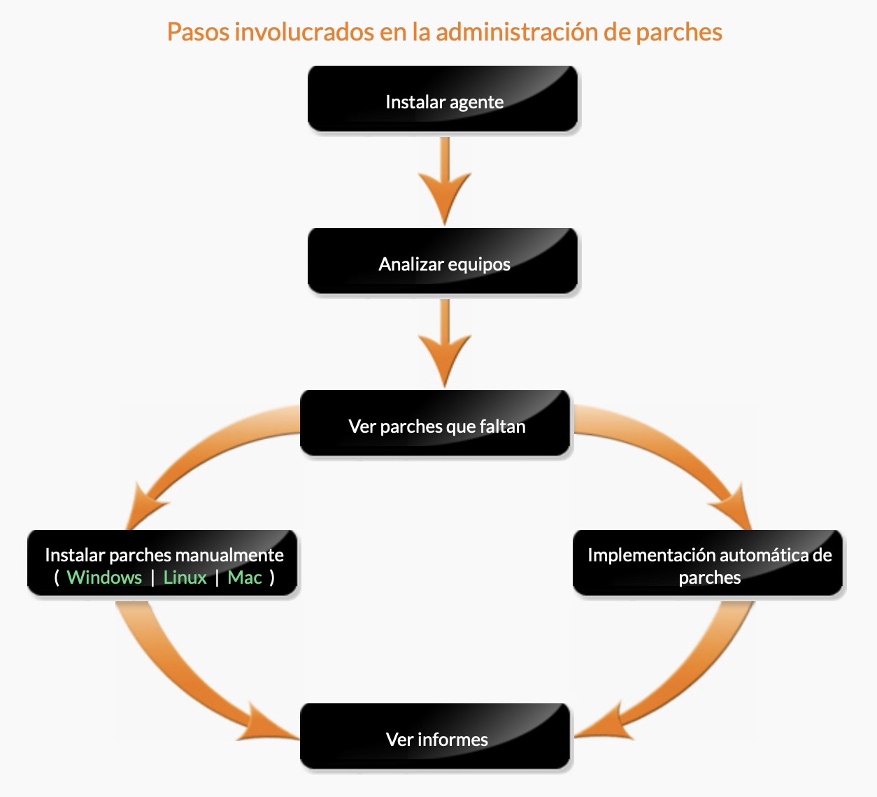 workflow gestión de parches